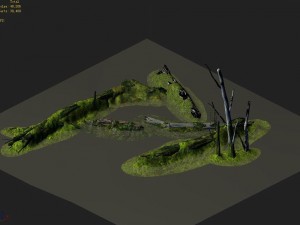 mountains - dead wood - green algae - broken 01 Modèle 3D