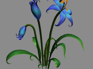 tian yin temple - flowers 01 3D 모델