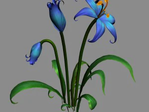 tian yin-tempel - bloemen 01 3D Model