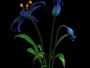 tian yin temple - flowers 01 3D Model