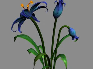 tian yin temple - flowers 01 3D Model