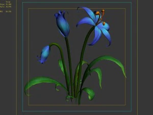 tian yin temple - flowers 01 3D Model