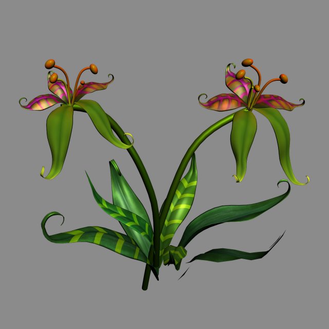 tian yin temple - flowers 02 3Dモデル .c4d .max .obj .3ds .fbx .stl .blend 