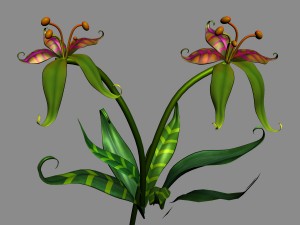 tian yin temple - flowers 02 Modello 3D