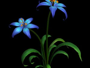 tian yin temple - flowers 03 3D Model
