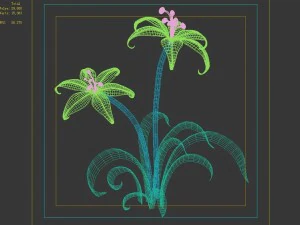 tian yin temple - flowers 03 3D Model