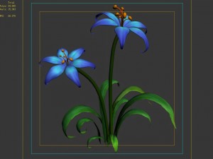 tian yin temple - flowers 03 3D 模型
