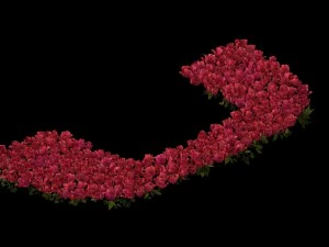 &Aacute;rea de guerreros vampiros - jard&iacute;n de flores 01 Modelo 3D