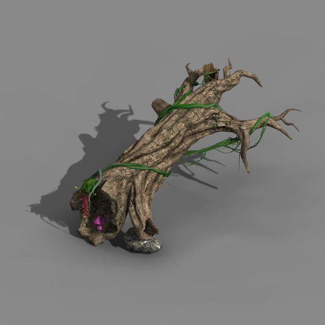 koike town - lanruo temple - horizontal dead wood Modèle 3D .c4d .max .obj .3ds .fbx .stl .blend 