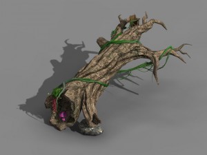 koike town - lanruo temple - horizontal dead wood 3D 모델