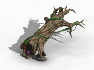 koike town - lanruo temple - horizontal dead wood Modèle 3D