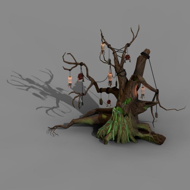 koike town - lanruo temple - dead trees Modello 3D .c4d .max .obj .3ds .fbx .stl .blend 
