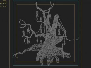 koike town - lanruo temple - dead trees Modello 3D