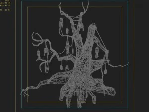 koike town - lanruo temple - dead trees 3D Model