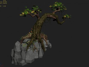 small bamboo peak - tree 01 Model 3D
