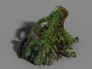 маленька бамбукова вершина - дерево 05 3D Модель