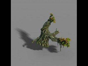 small bamboo peak - dry tree head 01 3D Model