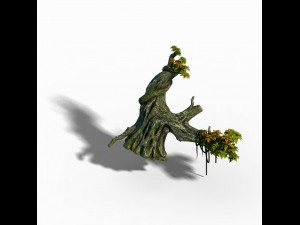 small bamboo peak - dry tree head 01 3D Модель