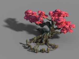 small bamboo peak - bamboo trees 01 3D 모델