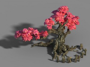 small bamboo peak - bamboo trees 01 3D-Modell