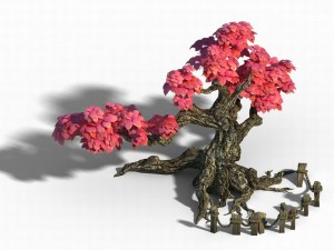 small bamboo peak - bamboo trees 01 3D-Modell