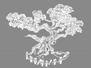 small bamboo peak - bamboo trees 01 3D-Modell