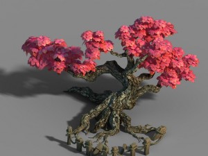 small bamboo peak - bamboo trees 01 3D-Modell