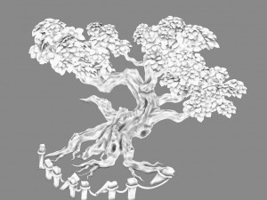 small bamboo peak - bamboo trees 01 3D-Modell
