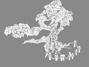 small bamboo peak - bamboo trees 01 3D-Modell