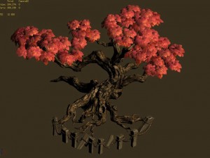 small bamboo peak - bamboo trees 01 3D-Modell