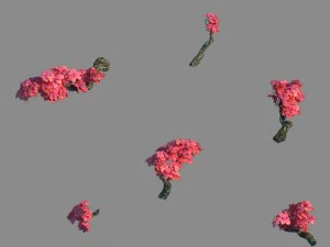 small bamboo peak - bamboo trees 02 3D Model