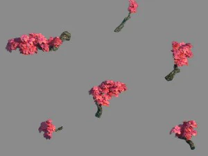 small bamboo peak - bamboo trees 02 3D Model