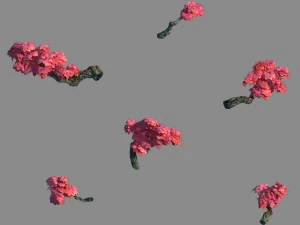 small bamboo peak - bamboo trees 02 3D Model