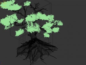 new village - tree viewing 04 Modello 3D