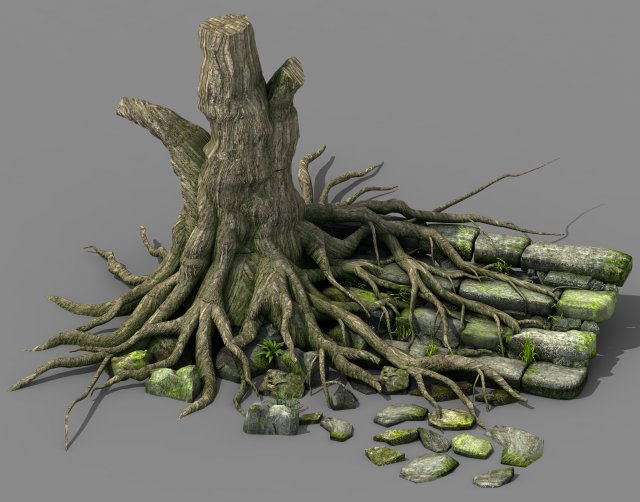 new village - tree village 3D-Modell .c4d .max .obj .3ds .fbx .stl .blend 