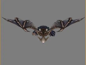 low poly 3d monster - bone bat 3D Model