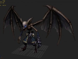 low poly 3d monster - bone bat 3D Модель