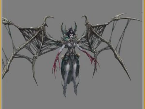 low poly 3d monster - lady bone 3D Model