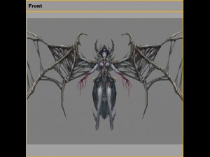 low poly 3d monster - lady bone Model 3D