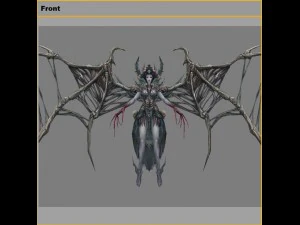 low poly 3d monster - lady bone 3D Model