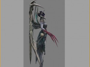low poly 3d monster - lady bone Model 3D