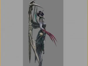low poly 3d monster - lady bone 3D Model