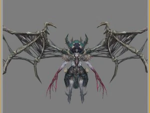 low poly 3d monster - lady bone 3D Model