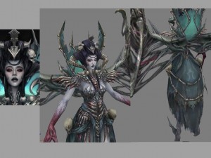 low poly 3d monster - lady bone Model 3D