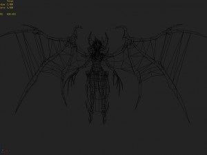 low poly 3d monster - lady bone Model 3D