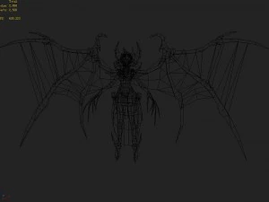 low poly 3d monster - lady bone 3D Model