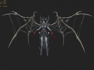 low poly 3d monster - lady bone Model 3D