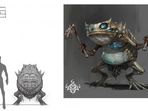 monstro 3d low poly - ossos brancos Modelo 3D