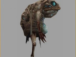 low poly 3d monster - white bones 3D Model