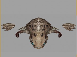low poly 3d monster - white bones 3D-Modell